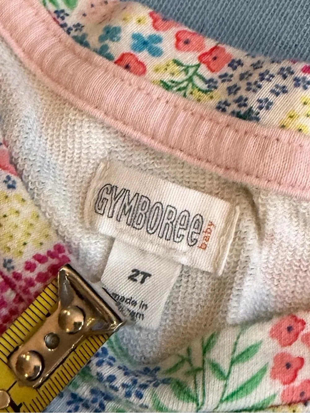 Gymboree Toddler Floral Dress Sz 2T Ruffle Flutter Sleeves Vtg